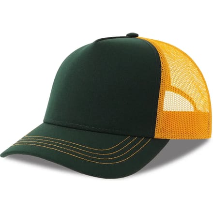Atlantis Headwear Rapper Canvas Cap Recycled AT426 - Bottle Green/Yellow - One size