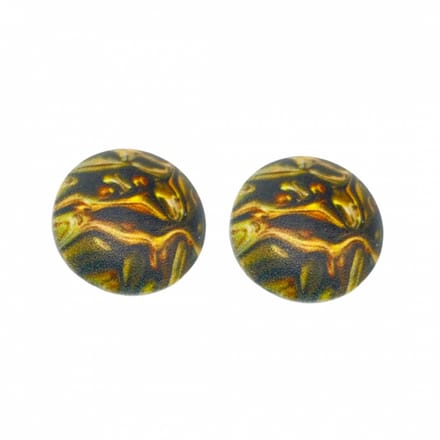 Clip oorbellen bruin 2 cm kunststof