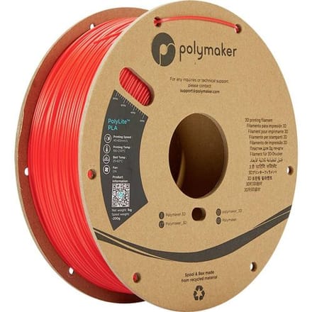 Polymaker PA02004 PolyLite Filament PLA kunststof 1.75 mm 1000 g Rood PolyLite™ PLA 1 stuk(s)