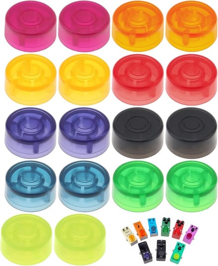 18 Stuks Universele Gitaar Effect Pedaal Toppers Voetschakelaar Nopjes Set