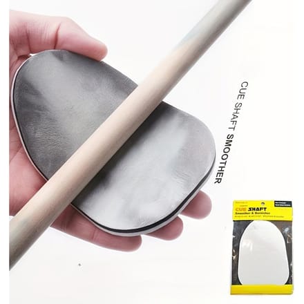 1 Polisseur de Manche de Queue de Billard en Caoutchouc Noir - Outil de Maintenance Double Face pour Queue de Billard avec Poudre Abrasive Blanche pour une Performance de Queue Fluide, Entretien de la Pointe de Queue 1pc gray