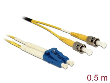 Delock Cable Optical Fibre LC > ST Singlemode OS2 0.5 m