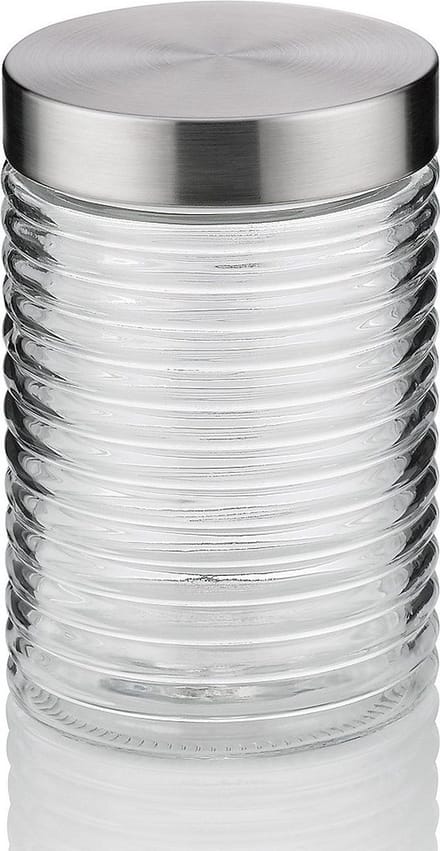Voorraadpot, 1.2 L, Glas/RVS, Zilver - Kela | Diana