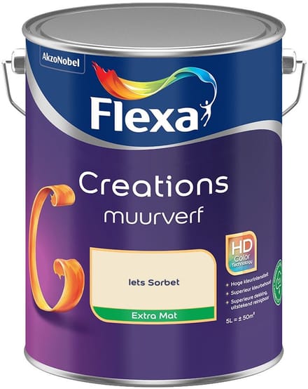 Flexa - Creations Muurverf Extra Mat - Iets Sorbet - Mengverf - 5 L