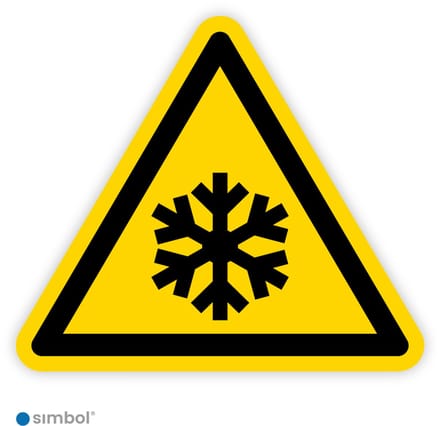 Simbol® - Stickers Lage Temperaturen (W010) - Formaat ▲ 5 x 5 x 5 cm.