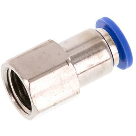 8mm x G1/4'' Messing/PA 66 Insteekfitting Binnendraad NBR [2 Stuks]