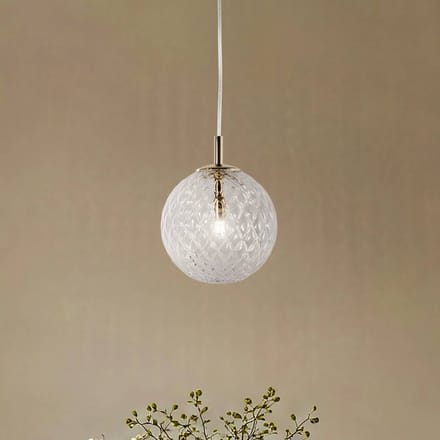 TK Lighting Cadix hanglamp van glas, 1-lamp, Ø 21 cm