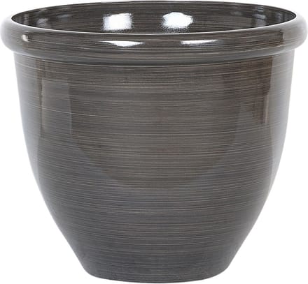 TESALIA - Plantenbak - Donkerbruin - 44 cm - Polyresin