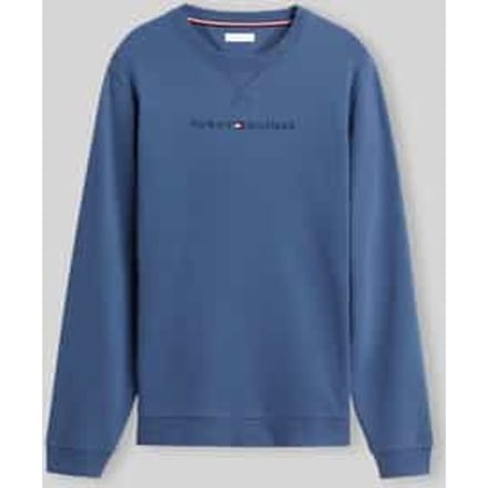 Regular fit sweatshirt van puur katoen met labelopschrift