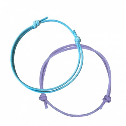 2 Enkelbandje-Lila en blauw - Charme Bijoux