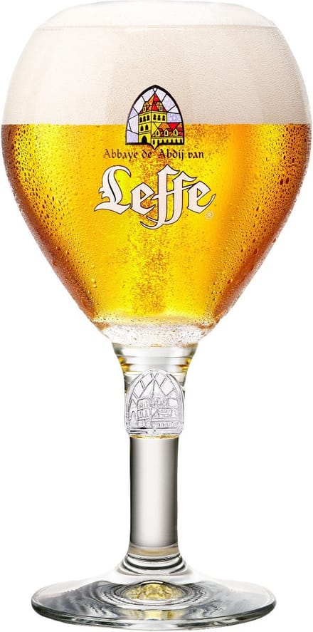Leffe Bierglas op Voet 33cl - Bier Glas 0,33 l - Bolle Vorm - 330 ml - 6 stuks