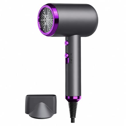 Haardroger voor thuis - 1300 W - blauw licht - koude en warme lucht - inklapbare handgreep met concentrator