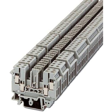 Phoenix Contact 2777043 Doorgangsklem 20.8 mm Schroefklem, Stekker Grijs 10 stuk(s)