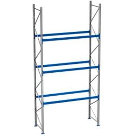 Palletstelling PR 600, basissectie, H 5800 mm, max. 1000 kg, 3 dwarssteunen