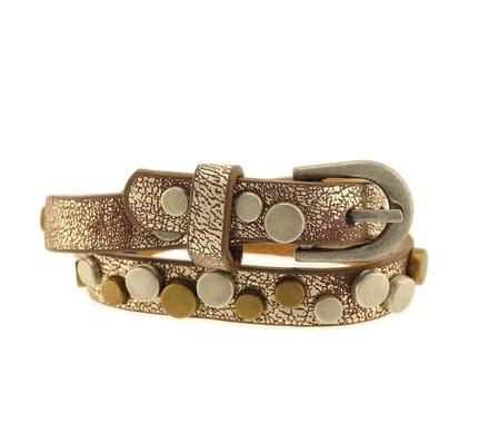 Behave - bruine wikkelarmband met gesp - urban boho accessoire