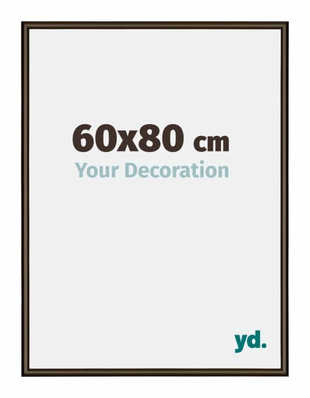 Your Decoration - Fotolijst 60x80 cm - Aluminium - Walnoot Structuur - New York