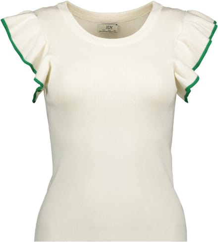JDY - JDYADELE S/L O-NECK FRILL TOP KNT Dames T-shirt