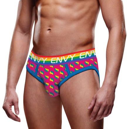 Jockstrap slip met regenbooghartjes Envy - - M/L