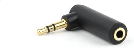 3,5mm Jack haakse stereo audio adapter / zwart