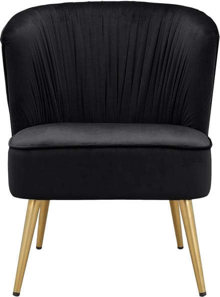 Dahlia-Loungestoel in zwart velours