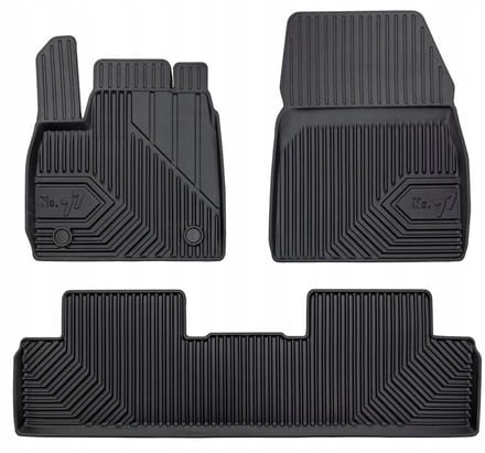 Premium Rubberen Mattenset No.77 - Geschikt voor Renault Megane E-Tech vanaf 2021 - Perfecte Pasvorm - TPE Elastomeer - Zwart - FROGUM