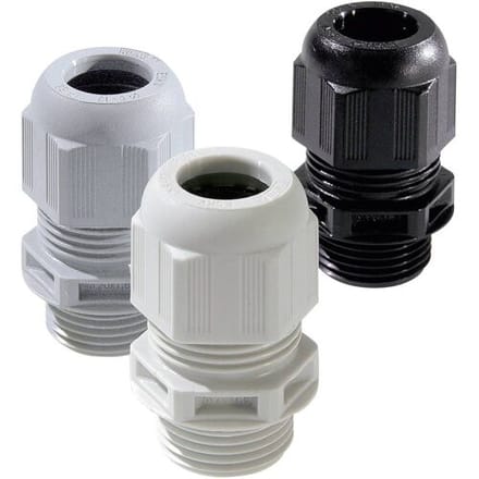 Wiska 10062800 Wartel M63 Polyamide Grijs-wit (RAL 7035) 3 stuk(s)