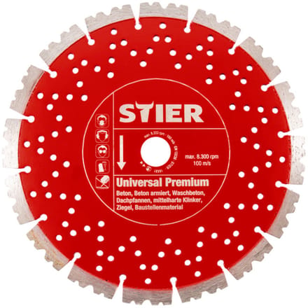 STIER diamantzaagschijf Universal Premium ø 125 mm boring 22,23 mm