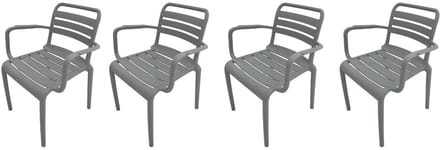 Garden Impressions Orleans tuinstoelen set van 4 – stone green