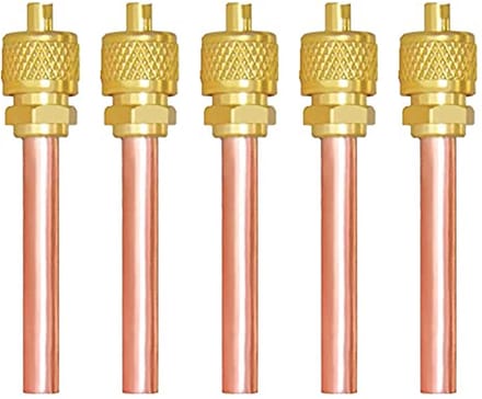 Service Ventiel - Koelleiding Klep - Airco Onderhoud - Metaal Eenrichtingsklep - 100mm 5 Stuks - Koper