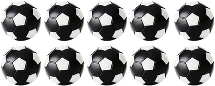 Robertson - Tafelvoetbal Ballen - 35 mm - Zwart / Wit - 10 stuks