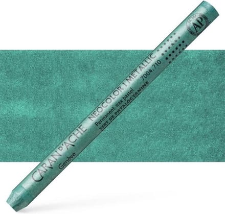 Caran d´Ache Neocolor I Permanente Waskrijt | Phtalocyaan Groen Metallic (710)