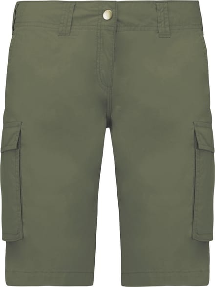 Kariban Lichte damesbermuda met diverse zakken K756 - Light khaki - 42 NL (44 FR)