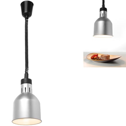 HENDI Verstelbare warmtelamp – cilindrisch – zilver – 230V/250W – ⌀175x(H)250mm