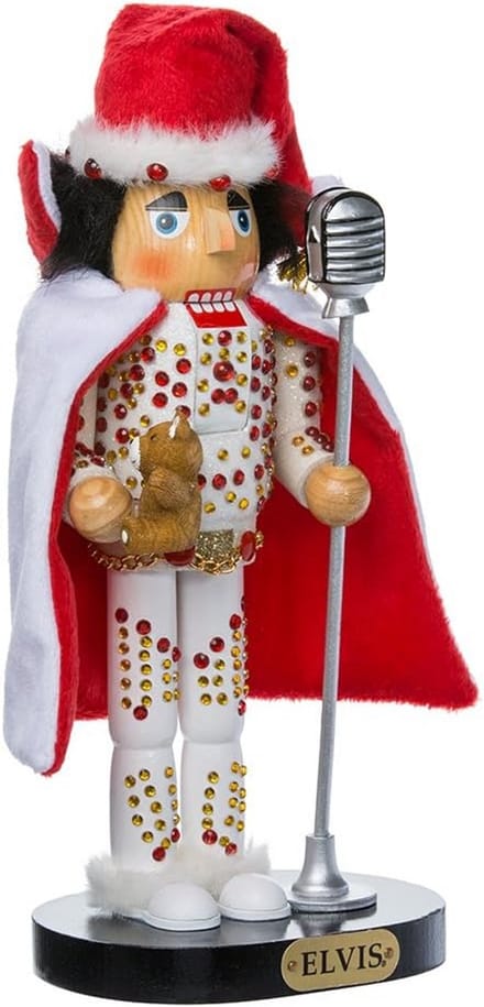 Notenkraker Elvis in Wit Pak - 25,5 cm