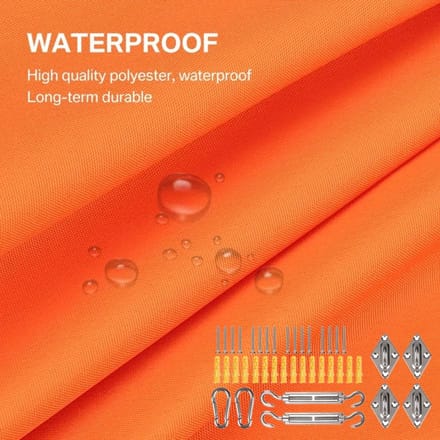 Zonnescherm Zeil Gebogen Commercieel Buiten Schaduwdoek Rechthoek Driehoek Heavy Duty Waterdicht voor Achtertuin Patio Tuin Dek Triangle 5x5m