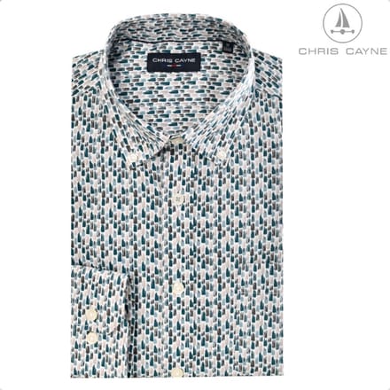 Blouse 1249 bruin/blauw print LM Chris Cayne - maat L