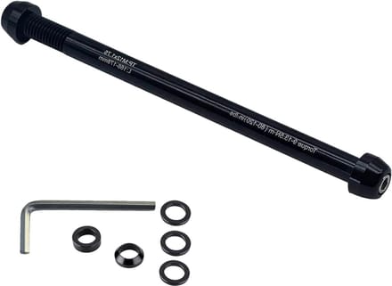 Fietstrainer Steekas - Rolltrainer As Reserveas - Fietstraining Binnen - Universele Pasvorm - M12xP1.75 - Zwart