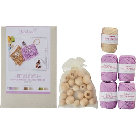 BeaLena DIY creatieve set "Paper ribbon clutch" - Lila