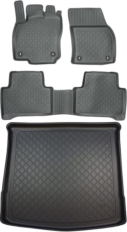 Max-Dywanik ARISTAR - Kofferbakmat - Volkswagen Touran II Van - Met Dywaniki - Waterdicht