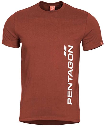 Pentagon Ageron Vertical T-shirt Met Korte Mouwen Rood XL Man