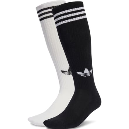 Adidas 3-stripes Knee Socks 2 Pairs Sokken Unisex - Wit - Maat 43-45 - Poly (Polyester)