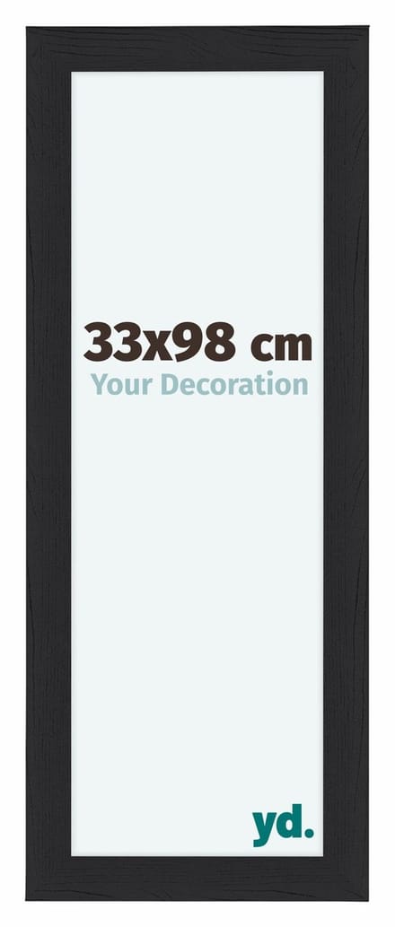 Your Decoration - Fotolijst 33x98 cm - MDF - Zwart Houtnerf - Como