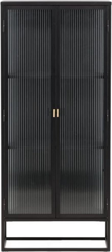 Svea - Limo vitrinekast - 70 x 160 cm - zwart