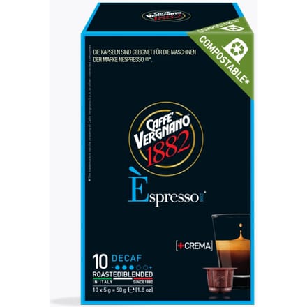 Caffè Vergnano Decaf 10 capsules Nespresso®-compatibel