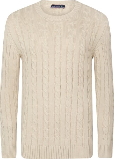 Felix Hardy Gebreide Trui - Sweater Heren Beige - 2Xl