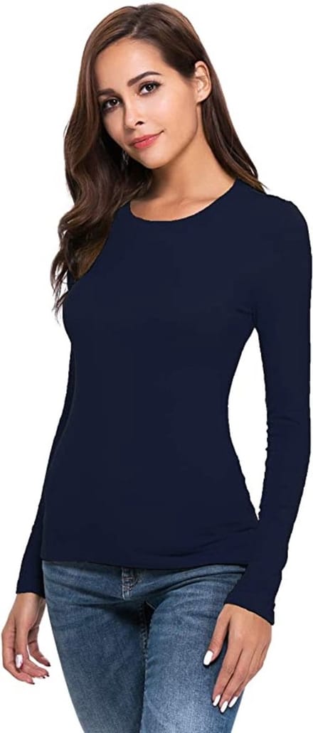 Hoogkwalitatieve Dames Thermo / Fleece / Warmte Shirt | Blauw - M/L