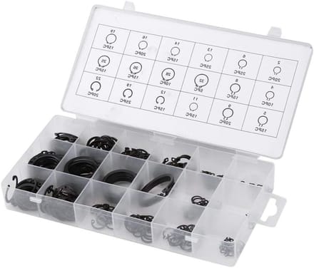 300-delige Snap Ring Kit met E-Clip en Retaining Rings - Externe Ringen Set voor Diverse Toepassingen