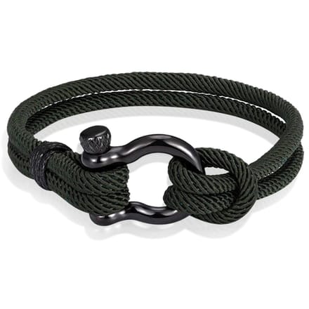 Nautische heren armband Paracord Edelstaal Anker Army-21cm