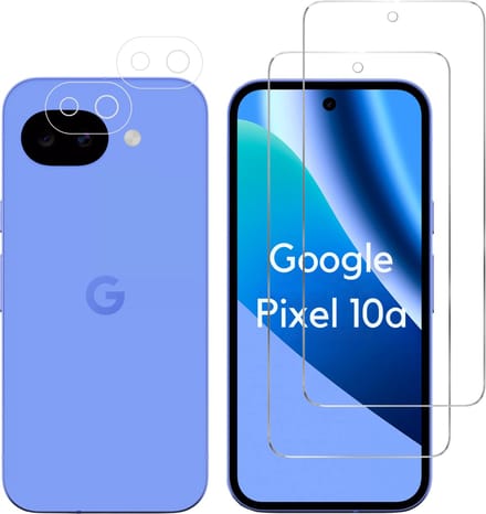 Screenprotector geschikt voor Google Pixel 10A - 2 stuks Beschermglas van glas Transparante glazen schermbeschermfolie + 2 stuks Camera Protector