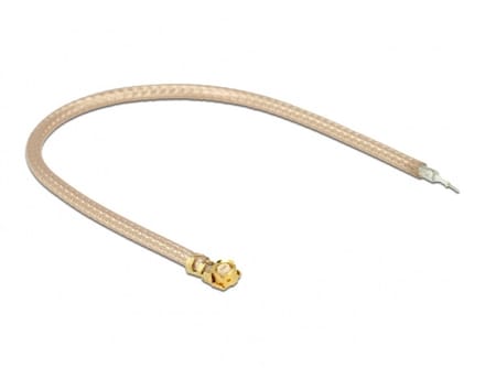MHF I (v) - kabel met open einde - RG178 - 50 Ohm / transparant - 0,10 meter